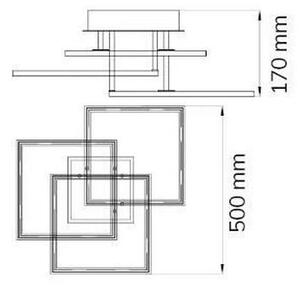 Wofi 9243.03.70.8300 - LED Zatemnitveni lestenec MODESTO LED/33W/230V