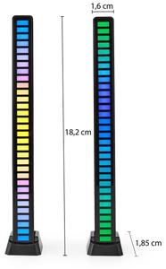 Nedis GALDP110BK - SET 2x LED RGB Napolnitvena namizna svetilka LED/250 mAh