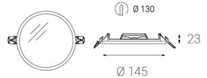 LED2 - LED Kopalniška vgradna svetilka SLIM LED/10W/230V IP43 CRI 90