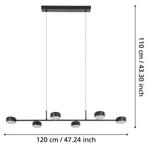 Eglo 900352 - LED Lestenec na vrvici CLAVELLINA 6xLED/7W/230V