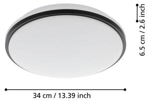 Eglo 900366 - LED Kopalniška stropna svetilka PINETTO LED/15,6W/230V IP44 črna