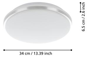 Eglo 900365 - LED Kopalniška stropna svetilka PINETTO LED/15,6W/230V IP44 krom