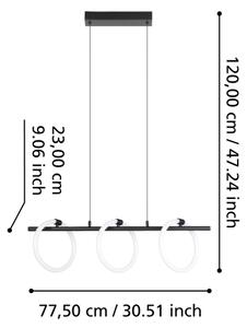 Eglo 900562 - LED Lestenec na vrvici CARANACOA 3xLED/9W/230V