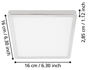 Eglo 900649 - LED Kopalniška stropna svetilka FUEVA LED/11W/230V IP44 krom