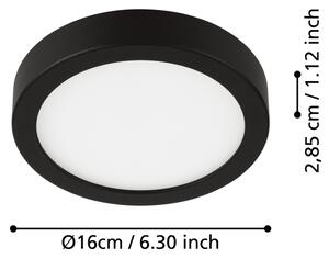 Eglo 900637 - LED Kopalniška stropna svetilka FUEVA LED/11W/230V IP44 črna