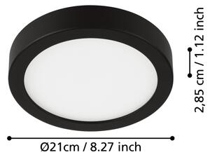 Eglo 900644 - LED Kopalniška stropna svetilka FUEVA LED/17W/230V IP44 črna