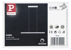 Paulmann 79900 - LED/42W Zatemnitveni lestenec na vrvici LENTO 230V mat krom