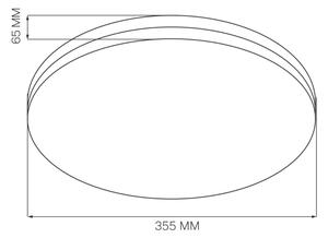 LED Kopalniška stropna svetilka MOON LED/18W/230V črna IP44