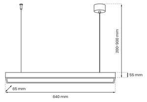 Lestenec na vrvici LUNGO T8 1xG13/9W/230V črna