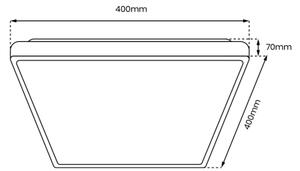 LED Zatemnitvena stropna svetilka QUADRO LED/38W/230V 3000-6000K bela + DU