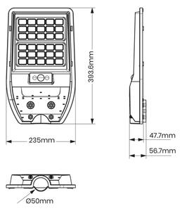 LED Solarna ulična svetilka VIA 50W/5000 mAh 3,2V 6000K IP65 + Daljinski upravljalnik