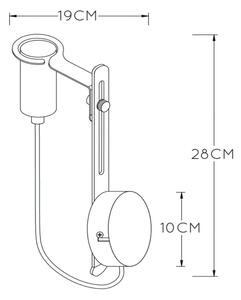 Lucide 45278/01/30 - Stenska svetilka MALCOLM 1xE27/60W/230V