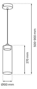 Lestenec na vrvici CLARISSA 1xGX53/12W/230V črn