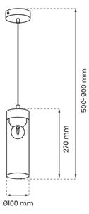 Lestenec na vrvici ELICA 1xE27/60W/230V