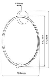 LED Stenska svetilka SATURNO LED/25W/230V pr. 50 cm IP44 zlata