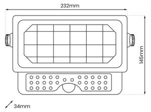 LED Solarni reflektor s senzorjem EPAD LED/5W/3000 mAh 3,7V 4000K IP65