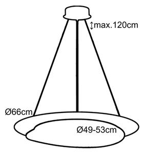 Top Light - LED Zatemnitveni lestenec na vrvici LED/51W/230V 3000-6500K + Daljinski upravljalnik