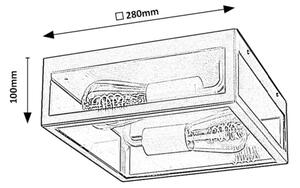 Rabalux 7070 - Zunanja stropna svetilka ZATON 2xE27/60W/230V IP23
