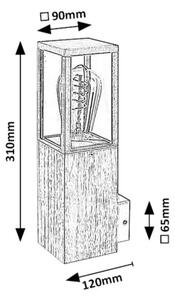 Rabalux 7195 - Zunanja stenska svetilka WALES 1xE27/60W/230V IP44