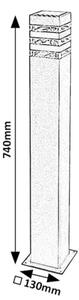 Rabalux 7380 - Zunanja svetilka ANKARA 1xE27/12W/230V IP44