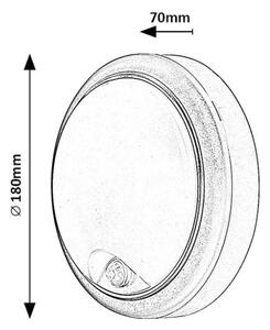 Rabalux 77028 - LED zunanja stenska svetilka s senzorjem LED/15W/230V IP54
