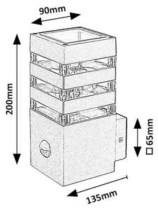 Rabalux 77025- Zunanja stenska svetilka s senzorjem ANKARA 1xE27/12W/230V IP44