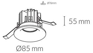 Kohl Lighting - LED Kopalniška vgradna svetilka LUXO LED/12W/230V IP65