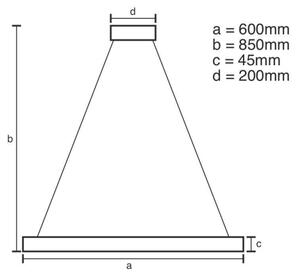 LED Zatemnitveni lestenec na vrvici LED/70W/230V 3000-6500K + Daljinski upravljalnik