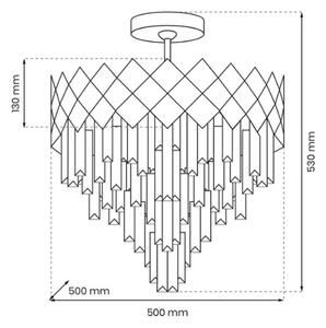 Lestenec na drogu CARISMA 9xE14/40W/230V mat krom