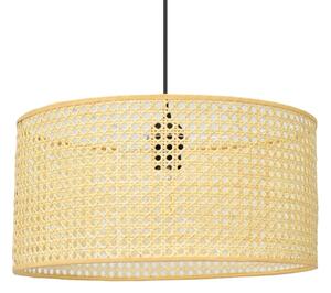 Lestenec na vrvici ALBA 1xE27/60W/230V pr. 40 cm ratan/črna