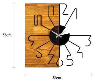 Stenska ura 58 cm 1xAA les/kovina