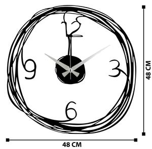 Stenska ura 48 cm 1xAA črna