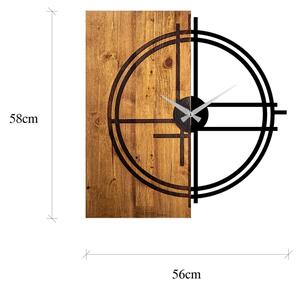Stenska ura 58x56 cm 1xAA les/kovina