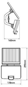 LED Solarna stenska svetilka s senzorjem LED/8W IP54