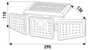 LED Solarni reflektor s senzorjem LED/14W IP54