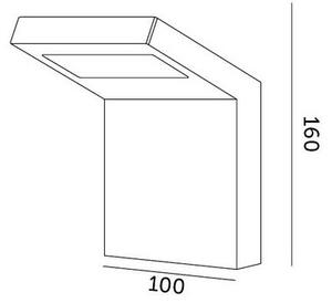 LED Zunanja stenska svetilka INDUO K LED/10W/230V 4000K IP54