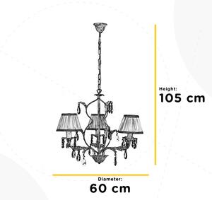 ONLI - Lestenec na verigi KAREN 3xE14/6W/230V bela