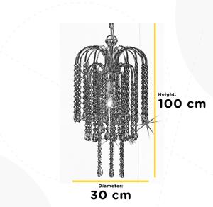 ONLI - Lestenec na verigi PIOGGIA 1xE27/22W/230V krom