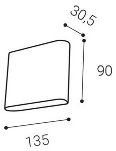 LED2 - LED Zunanja stenska svetilka FLAT 2xLED/3W/230V IP65 črna