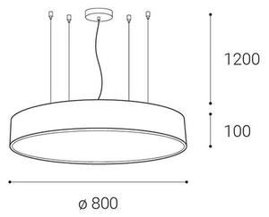 LED2 - LED Zatemnitveni lestenec na vrvici MONO LED/100W/230V 3000K/4000K črn