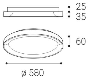 LED2 - LED Stropna svetilka BELLA LED/48W/230V 3000K/4000K rjava