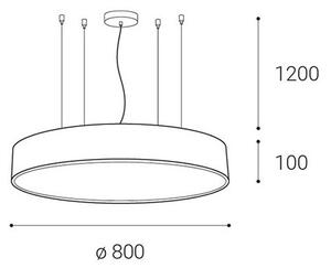 LED2 - LED Zatemnitveni lestenec na vrvici MONO LED/100W/230V 3000K/4000K bel