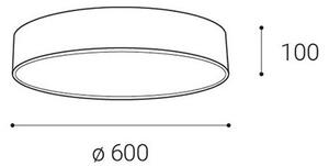 LED2 - LED Zatemnitvena stropna svetilka MONO LED/60W/230V 3000K/4000K črna