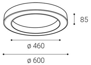 LED2 - LED Zatemnitvena stropna svetilka SATURN LED/50W/230V 3000K/4000K črna