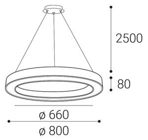 LED2 - LED Zatemnitveni lestenec na vrvici SATURN LED/60W/230V 3000K/4000K črn