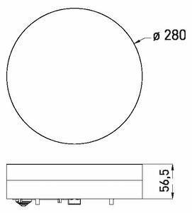 LED Kopalniška stropna svetilka LED/18W/230V 3000/4000/6000K pr. 28 cm IP44