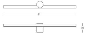 Zambelis 22125 - LED Kopalniška luč za osvetlitev ogledala LED/17W/230V 81 cm IP54