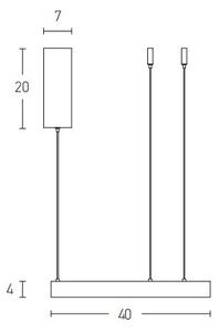 Zambelis 2006 - LED Zatemnitveni lestenec na vrvici LED/36W/230V zlat