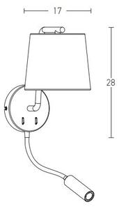 Zambelis H57 - LED Fleksibilna svetilka LED/3W + 1xE27/40W/230V črna