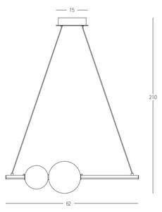 Zambelis 22109 - LED Zatemnitveni lestenec na vrvici LED/11W/230V črn